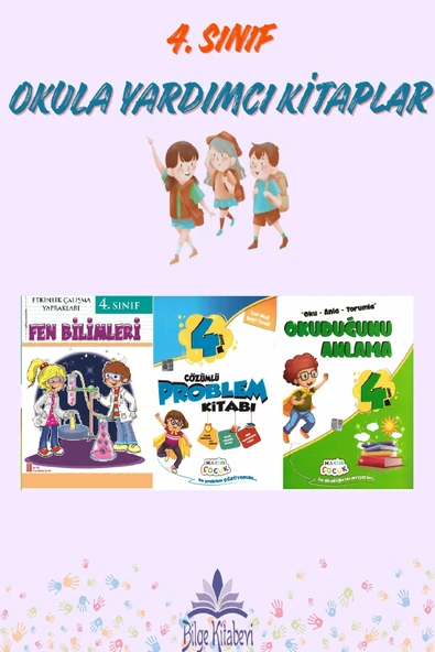 4.Sınıf Fen Bilimleri Etkinlik Çalışma Yaprakları + Çözümlü Problem Kitabı + Okuduğunu Anlama ürün görseli 1