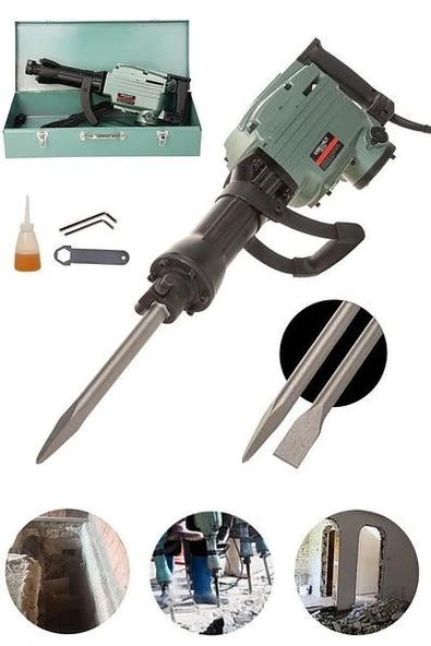 MURCELL ADN-HE-0012 1240W 16Kg Elektrikli Kırıcı Hilti SDS Girişli 1300RPM 1400BPM ürün görseli 1