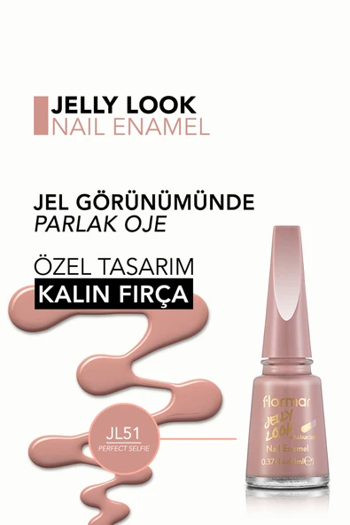 Flormar Jel Görünümlü Parlak Oje (Pembe) - Resim 4