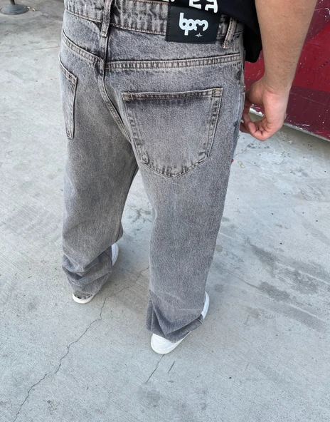 Ultra Premium Crystal Stone Baggy Kot Pantolon - Resim 3