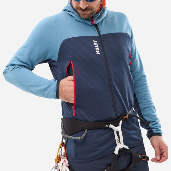 Millet FUSION GRID Kapşonlu T.Fermuar POLARTEC® POWERGRID Erkek Ceket MIV9024 N9302 - Resim 5