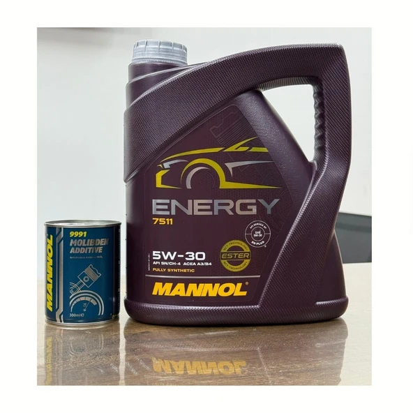 Yüksek Performanslı 2025 Üretimli 5W30 Energy 7511 Motor Yağı 5L ve Molibden Additive 9991 İtici Ses Giderici Katkısı ürün görseli 1