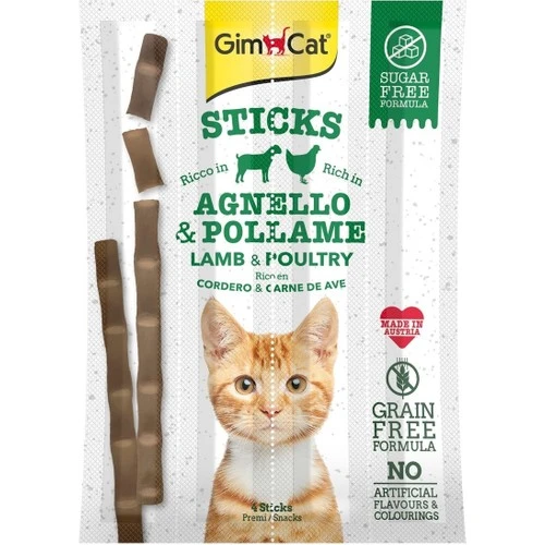 GimCat Sticks Kuzu Etli Ve Pirinçli Kedi Ödül Çubukları 4 Parça ürün görseli 1