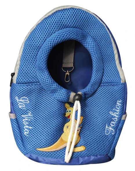 La Vista Kanguru Kedi, Küçük Köpek Taşıma Çantası 1-2 Kg Canlılara MAVİ ürün görseli 1