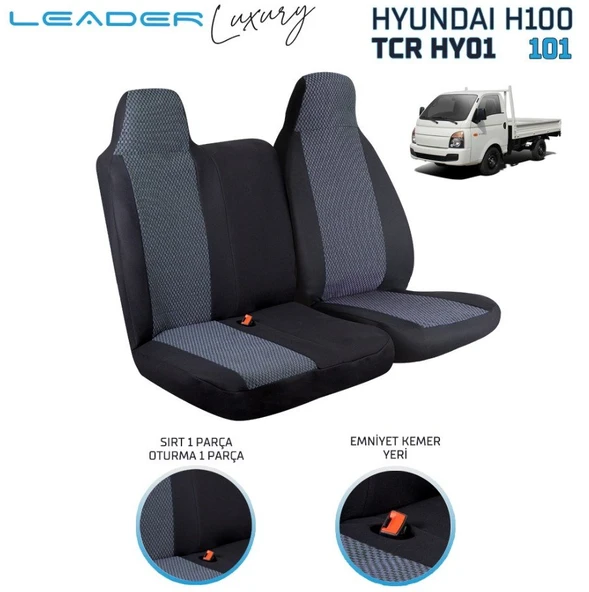 LEADER HYUNDAİ H100 2+1 KOLTUK KILIFI FÜME ürün görseli 1