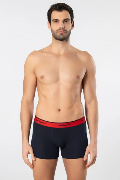 Cacharel Erkek Desenli Likralı Boxer 3'lü Paket 1339/Lacivert 2 - Resim 4