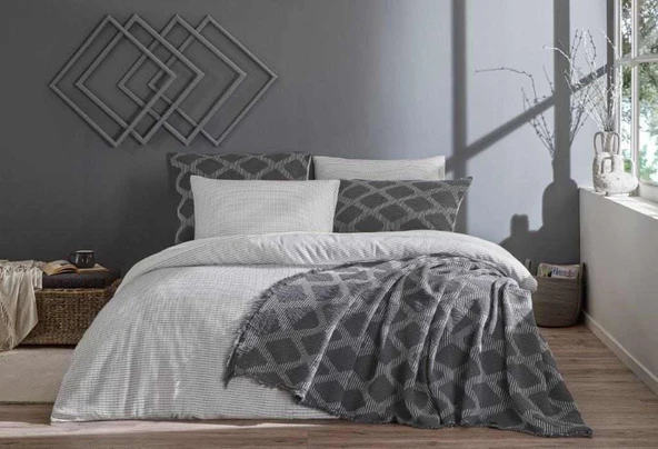 Özdilek Gelin Seti Bohem Effect Gri ürün görseli 1