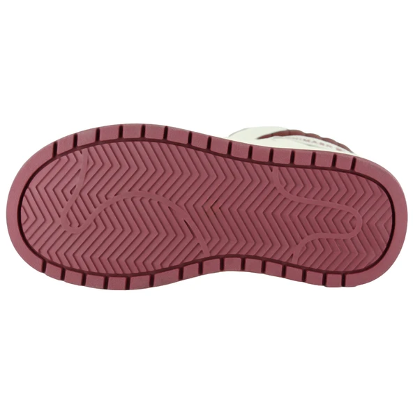 Erkan saçmacı ] Bej Bordo Vegan Bağcıklı Kürk Astarlı Yuvarlak Burun Günlük Bot - Resim 3