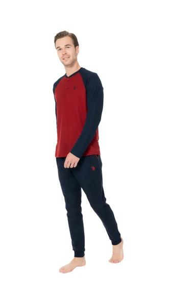 Us Polo Erkek Uzun Kol Pijama Takım 18960 - Resim 3
