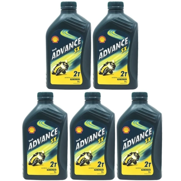 Shell Advance SX 2T - 2 Zamanlı Motor Yağı 1 Litre - 5 Adet ürün görseli 1