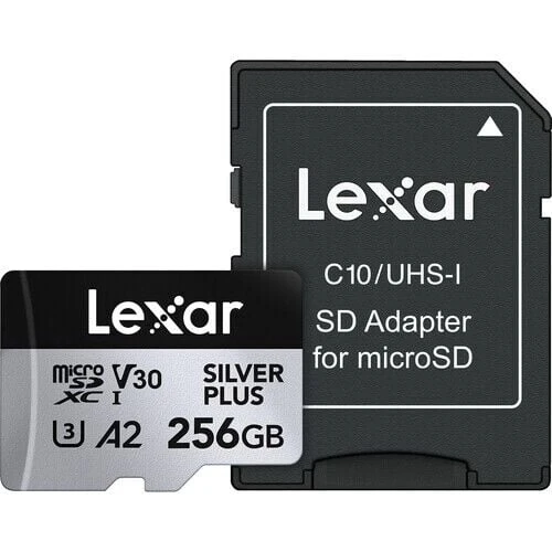 Lexar 256GB 205 MB/s Silver Plus Micro SD Hafıza Kartı ürün görseli 1