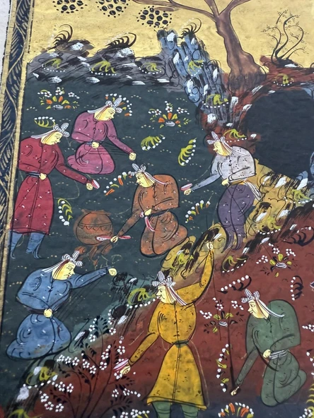 Doğanın Kucağında Dervişler Adlı El Yapımı Minyatür Resim 30x20 cm - Resim 4