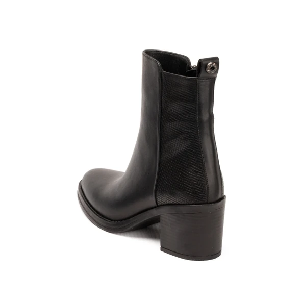 Kadın Hakiki Deri 7.5 cm Topuklu El Yapımı Günlük Şık Bot - Resim 11