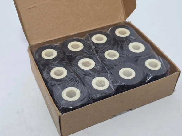 Sıcak Damga Kodlama Makinesi Mürekkep Rulosu Siyah 36x40mm (12 Adet) - Resim 3