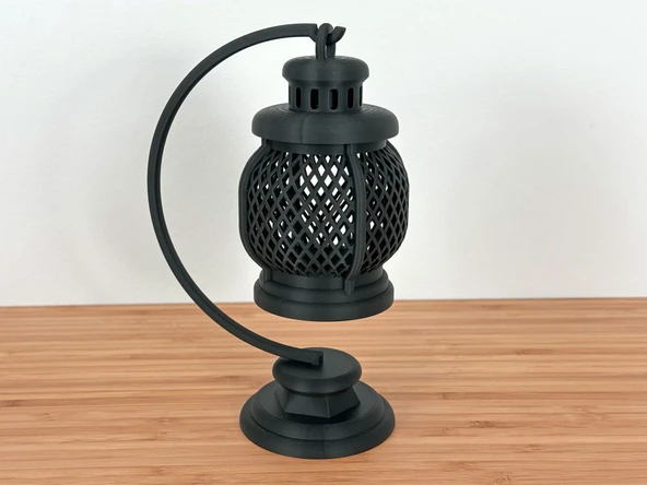 Mini Dekoratif Lantern Tealight Mumluk Siyah - Resim 2
