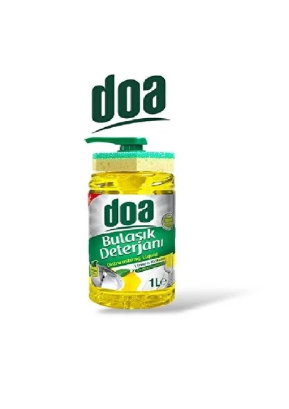 DOA Sıvı Bulaşık Deterjanı Süngerli Limon kokulu 1000 ml - Resim 2