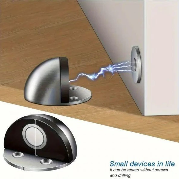 Marelli MIKNATISLI inox yarım ay tipi saten yer tamponu 3M sticker HEDİYELİ - Resim 3