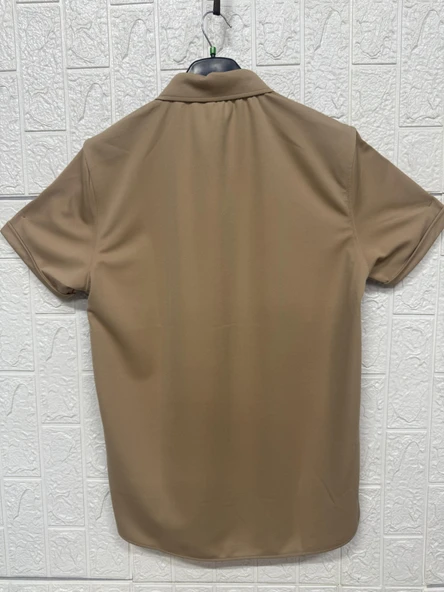 Kısa Kollu Sade Gömlek - Resim 2