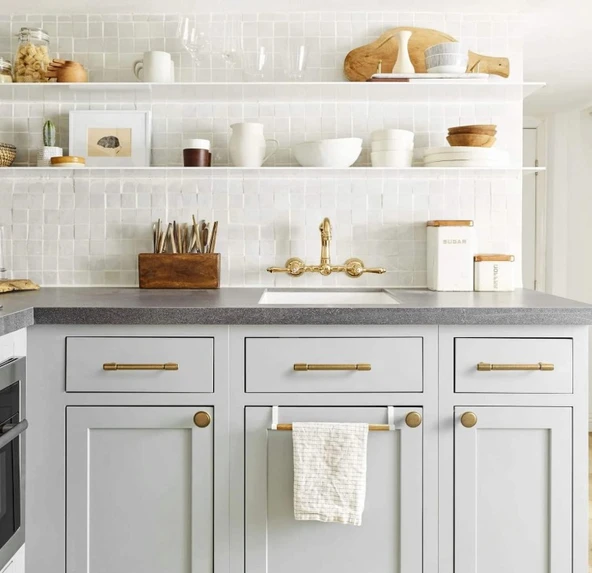 Goo-Ki 2231GT-160 Retro Antik Pirinç Dolap Kulp Seti (6 Adet 160 mm) - Resim 3