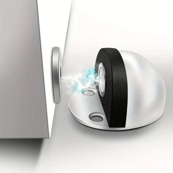 Marelli MIKNATISLI inox yarım ay tipi saten yer tamponu 3M sticker HEDİYELİ ürün görseli 1