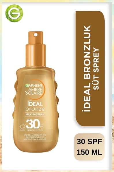 Garnier Ambre Solaire İdeal Bronzluk Güneş Koruyucu Sprey SPF30 150ML ürün görseli