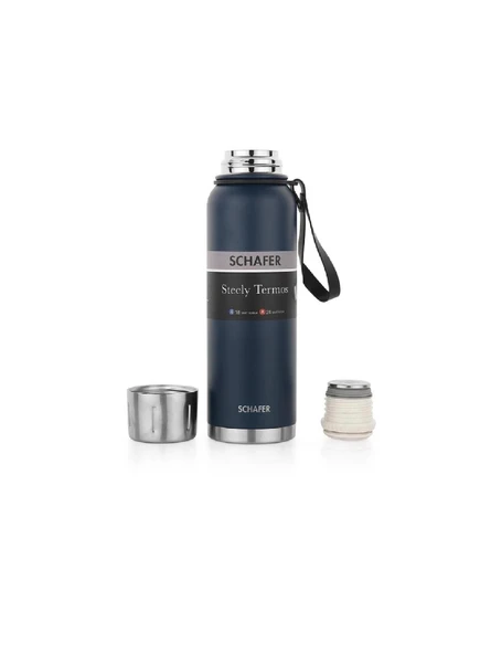 Schafer Steely Termos 1 L-Lacivert - Resim 2