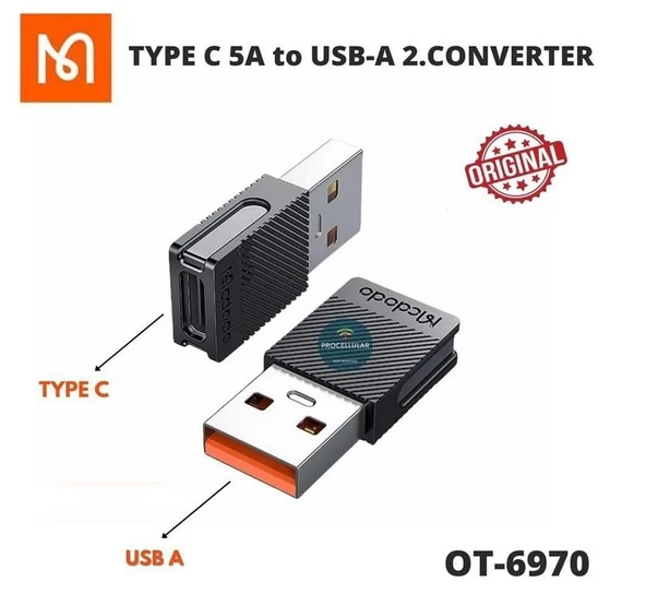 Mcdodo OT-6970 Type-C To Usb Dönüştürücü Adaptör Siyah - Resim 2