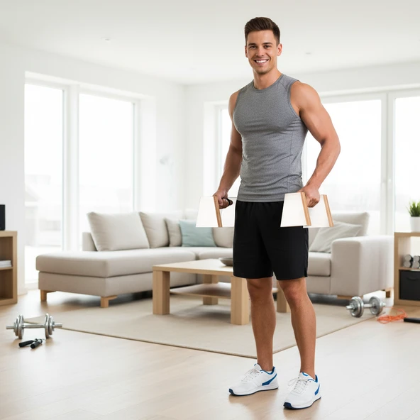 PS SPOR Ahşap Şınav Barı, Amut Barı, Paralel Bar ( Beyaz ) ürün görseli 1