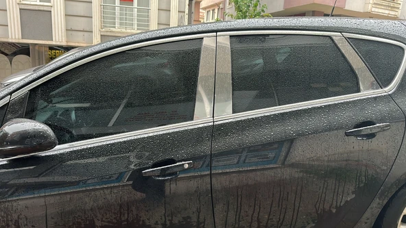 Opel Astra j Sedan-HB Uyumlu 2009-2020 Krom Cam Direği 6 Parça Paslanmaz Çelik Astra J - Resim 4