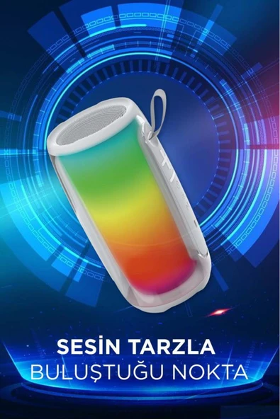 BTS-1953 RGB İşikli Radyolu Taşınabilir Bluetooth Hoparlör - Resim 3
