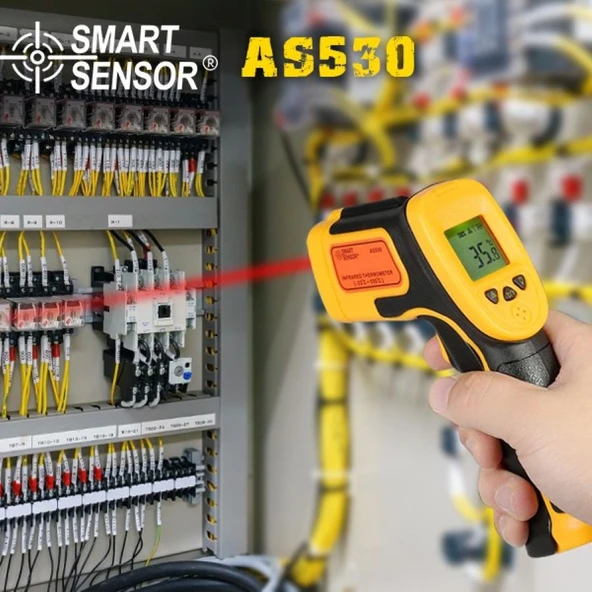 Smart Sensor AS530 Lazerli Sıcaklık Ölçer 550 C - Resim 2