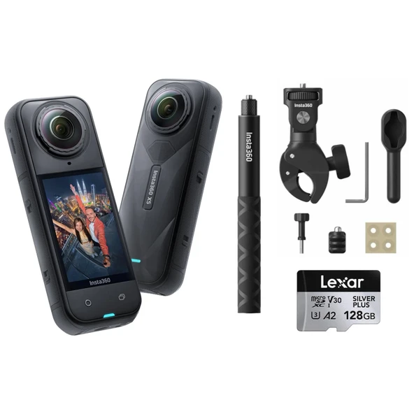 INSTA360 X5 MOTORCU SETİ 128 GB ( FUL AKSESUARLI ) FOTO EXPRERSS ürün görseli 1