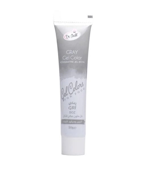DR GUSTO TÜP JEL GIDA BOYASI GRİ - 50 GR ürün görseli