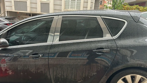 Opel Astra j HB Uyumlu 2009-2020 Krom Cam Direği 6 Parça Paslanmaz Çelik Astra J - Resim 3