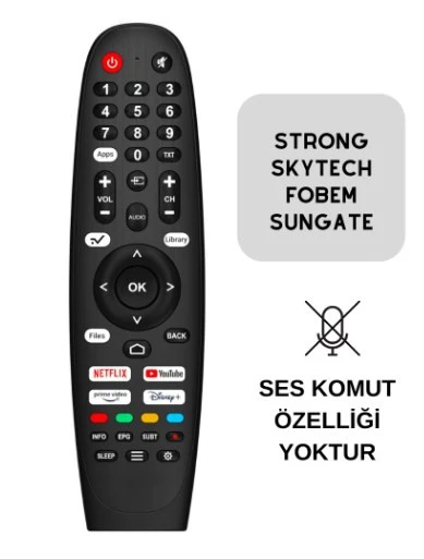 Onvo 32vl80f2ha, Strong, Sungate, Fobem,Skytech Uydu Alıcılı Smart Led Tv Kumandası ürün görseli