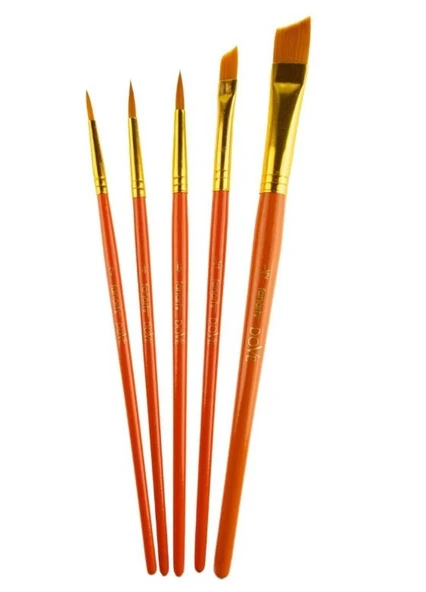 Fanart Dove Sentetik Fırça Seti 5 Parça Set No:2 - Resim 2