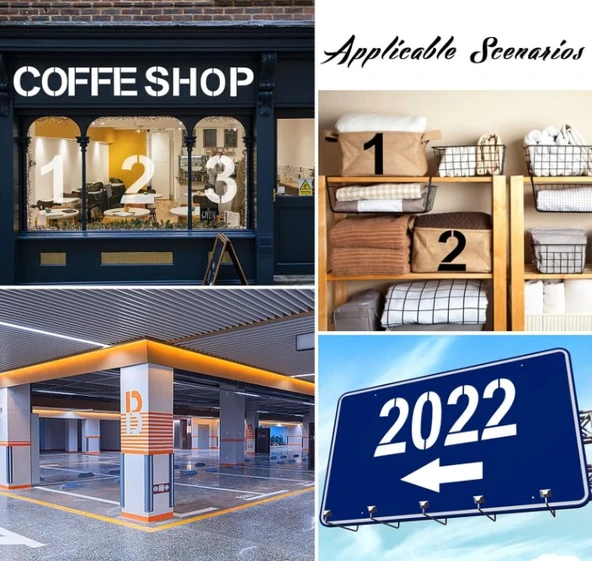 Tekrar Kullanılabilir Büyük Harf ve Sayı Boyama Şablonu 28cm 36 Adet - Resim 5