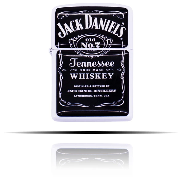 Jack Daniel Siyah Beyaz Benzinli Çakmak - Resim 5