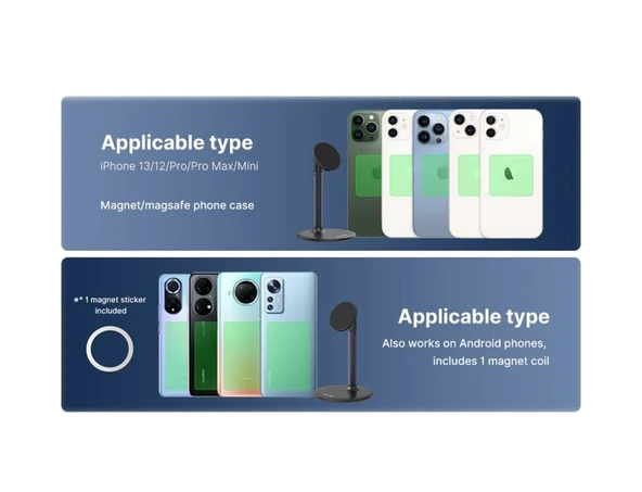 VIJIM HP002 Manyetik Masaüstü IPhone Standı - Resim 4