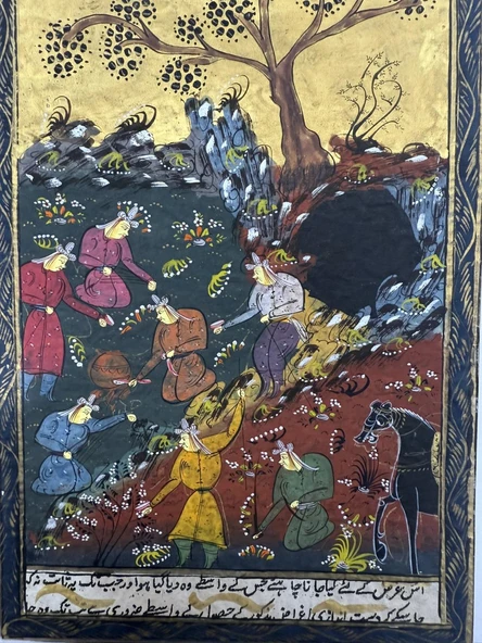 Doğanın Kucağında Dervişler Adlı El Yapımı Minyatür Resim 30x20 cm - Resim 2