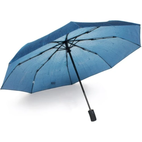 Marlux Yağmur Damla Desenli Otomatik Çanta Boy Bayan Şemsiyesi - Resim 3