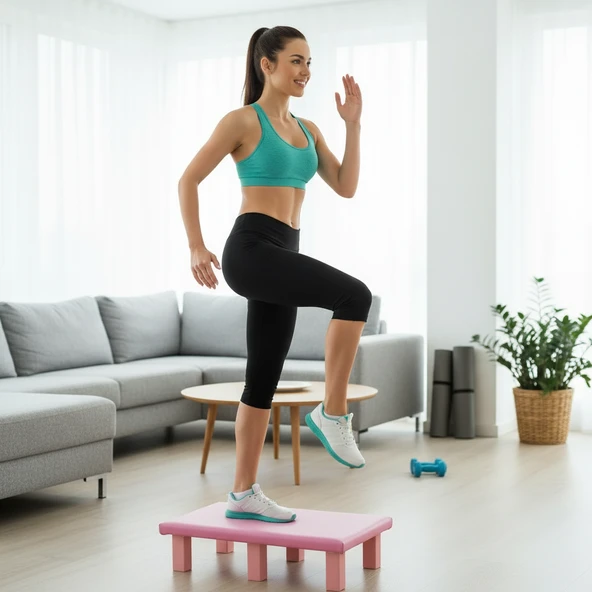 SPOR EVİNİZDE STEP TAHTASI PİLATES TAHTASI (12 CM YÜKSEKLİK) - Resim 6