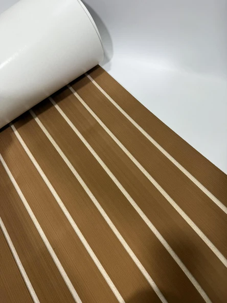 Eva Köpük Sahte Tik Güverte Zemin Kaplama 45x240 cm - Resim 6