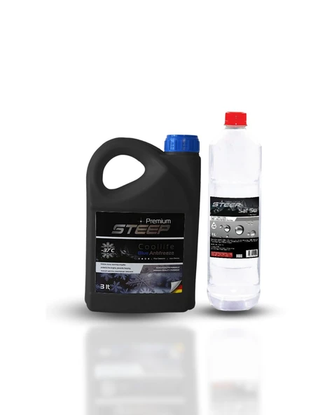 STEEP Coollife Antifriz -37 Derece Mavi 3 Lt Pure Water Saf Su 1 Lt ürün görseli 1