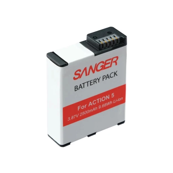Sanger Osmo Action 3/4/5 Uyumlu Batarya - Resim 4