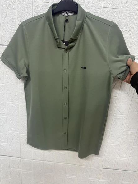 Bürümcük Doku Pike Kısa Kollu Gömlek ürün görseli 1