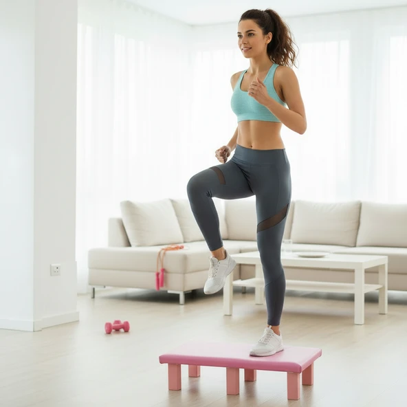 SPOR EVİNİZDE STEP TAHTASI PİLATES TAHTASI (12 CM YÜKSEKLİK) - Resim 5