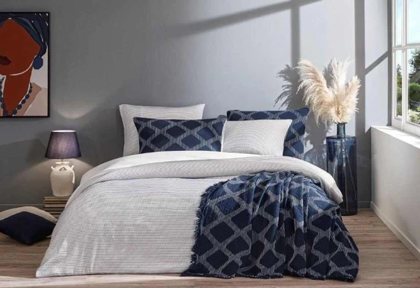 Özdilek Gelin Seti Bohem Effect Lacivert ürün görseli 1