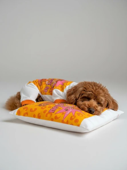 Tiger Köpek Uyku Takımı | Pamuklu Penye Köpek Tulumu ve Mini Yastık | Küçük Irklar İçin | Tüy Dökülmesini Azaltır - Resim 9