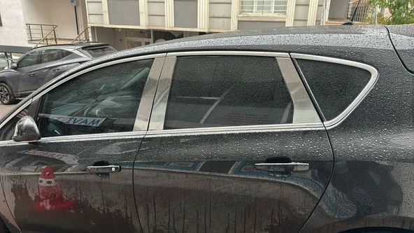 Opel Astra j HB Uyumlu 2009-2020 Krom Cam Direği 6 Parça Paslanmaz Çelik Astra J ürün görseli 1